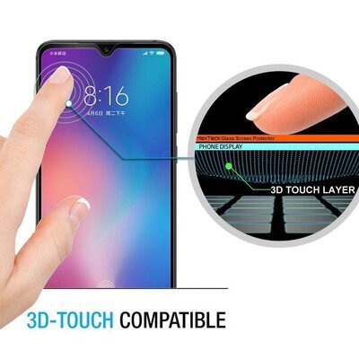 Microsonic Xiaomi Mi 9 Lite Kavisli Temperli Cam Ekran Koruyucu Film Siyah