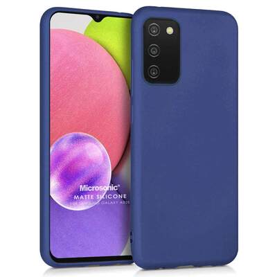 Microsonic Samsung Galaxy A03s Kılıf Matte Silicone Lacivert