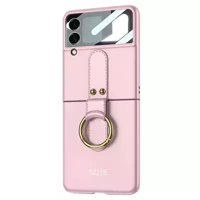 Microsonic Samsung Galaxy Z Flip 3 Kılıf Ring Fall Platinum Pembe