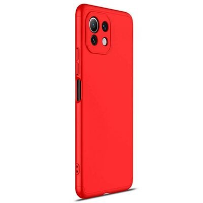 Microsonic Xiaomi Mi 11 Lite Kılıf Double Dip 360 Protective AYS Kırmızı