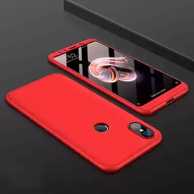 Microsonic Xiaomi Mi Max 3 Kılıf Double Dip 360 Protective Kırmızı