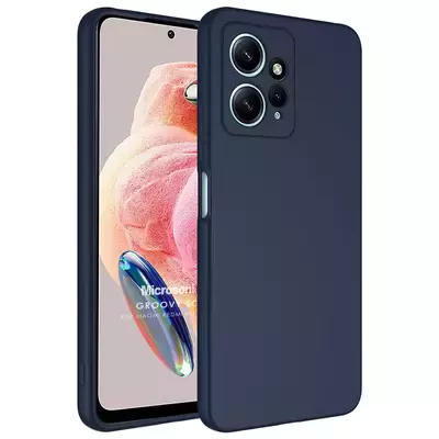 Microsonic Xiaomi Redmi Note 12 4G Kılıf Groovy Soft Lacivert