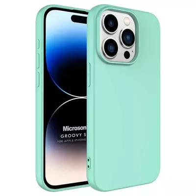 Microsonic Apple iPhone 15 Pro Kılıf Groovy Soft Turkuaz