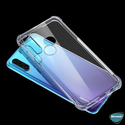 Microsonic Huawei P40 Lite E Kılıf Anti Shock Silikon Şeffaf