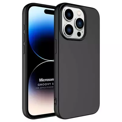 Microsonic Apple iPhone 15 Pro Kılıf Groovy Soft Siyah