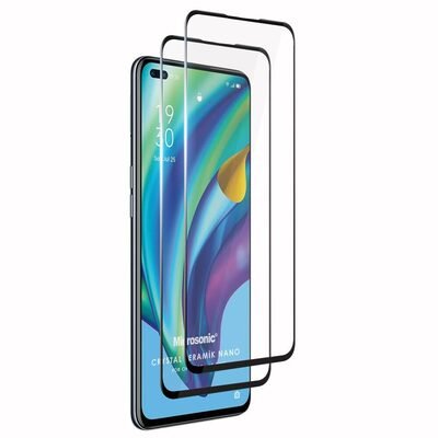 Microsonic Oppo Reno 4 Lite Crystal Seramik Nano Ekran Koruyucu Siyah (2 Adet)