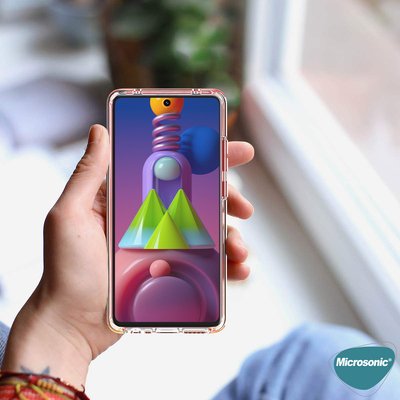 Microsonic Samsung Galaxy M31s Kılıf Komple Gövde Koruyucu Silikon Şeffaf