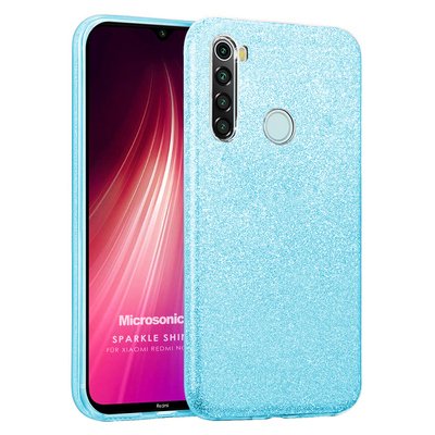 Microsonic Xiaomi Redmi Note 8 Kılıf Sparkle Shiny Mavi