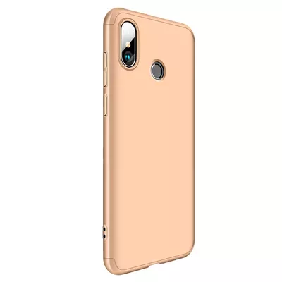 Microsonic Xiaomi Mi Max 3 Kılıf Double Dip 360 Protective Gold