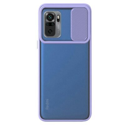 Microsonic Xiaomi Redmi Note 10 Kılıf Slide Camera Lens Protection Lila