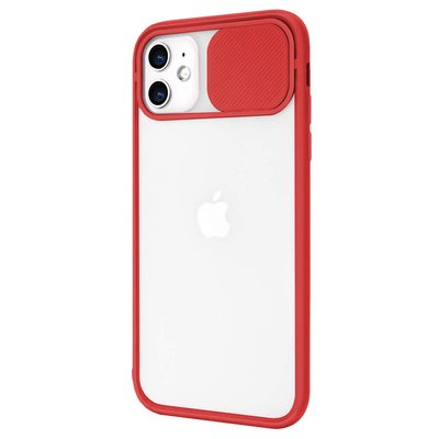 Microsonic Apple iPhone 11 Kılıf Slide Camera Lens Protection Kırmızı