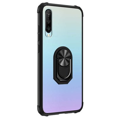 Microsonic Samsung Galaxy A50 Kılıf Grande Clear Ring Holder Siyah