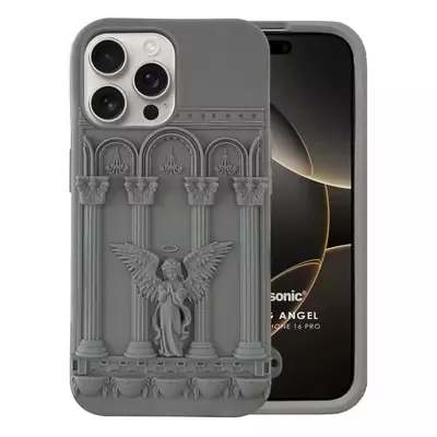 Microsonic Apple iPhone 16 Pro Kılıf Praying Angel Gri