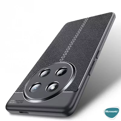 Microsonic Honor Magic 7 Lite Kılıf Deri Dokulu Silikon Siyah
