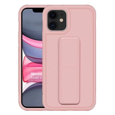 Microsonic Apple iPhone 11 Kılıf Hand Strap Rose Gold