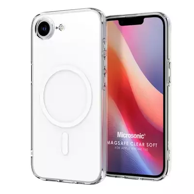 Microsonic Apple iPhone 16e Kılıf MagSafe Clear Soft Şeffaf