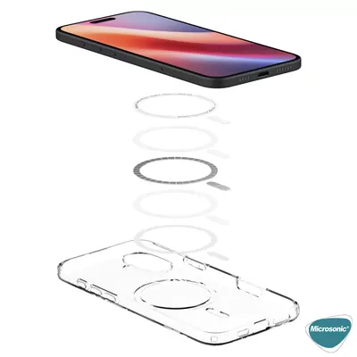Microsonic Apple iPhone 16e Kılıf MagSafe Clear Soft Şeffaf