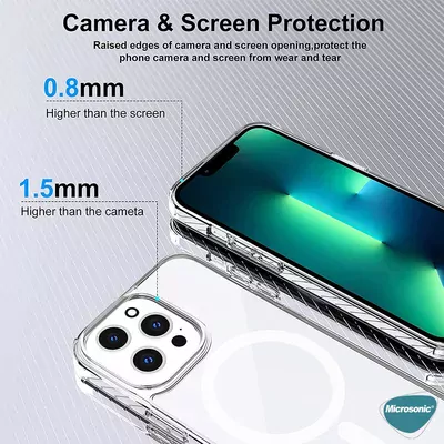 Microsonic Apple iPhone 16e Kılıf MagSafe Clear Soft Şeffaf