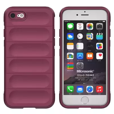 Microsonic Apple iPhone SE 2022 Kılıf Oslo Prime Bordo