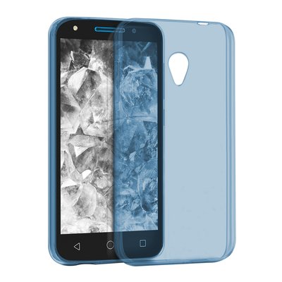Microsonic Alcatel U5 Kılıf Transparent Soft Mavi