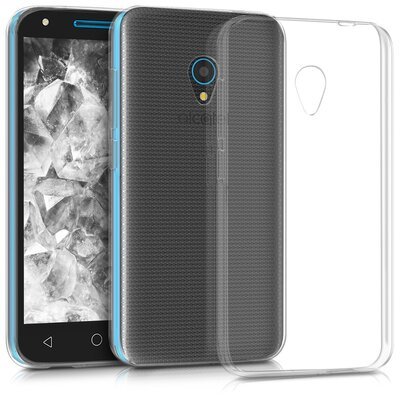 Microsonic Alcatel U5 Kılıf Transparent Soft Mavi