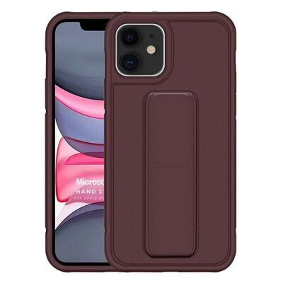 Microsonic Apple iPhone 11 Kılıf Hand Strap Mor