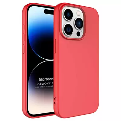 Microsonic Apple iPhone 15 Pro Kılıf Groovy Soft Kırmızı