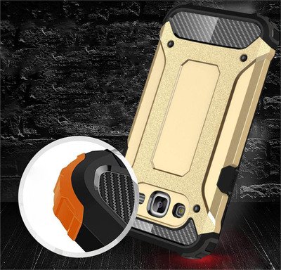 Microsonic Samsung Galaxy J7 Kılıf Rugged Armor Gümüş