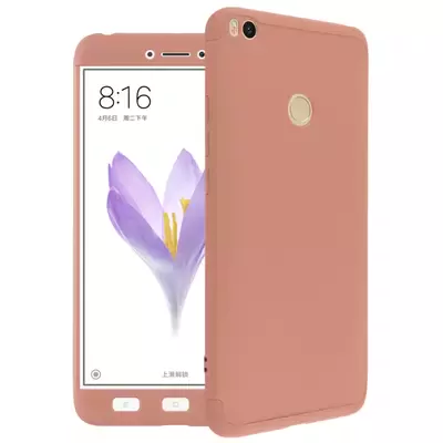 Microsonic Xiaomi Mi Max 2 Kılıf Double Dip 360 Protective Rose Gold