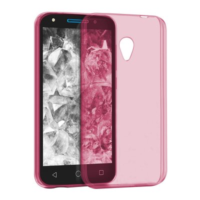 Microsonic Alcatel U5 Kılıf Transparent Soft Pembe