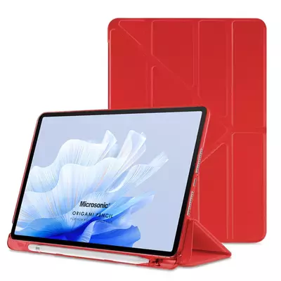 Microsonic Huawei MatePad 11.5 Kılıf Origami Pencil Kırmızı