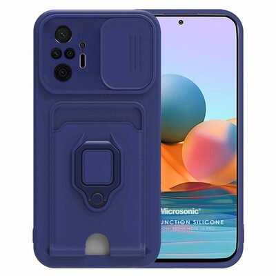 Microsonic Xiaomi Redmi Note 10 Pro Kılıf Multifunction Silicone Lacivert