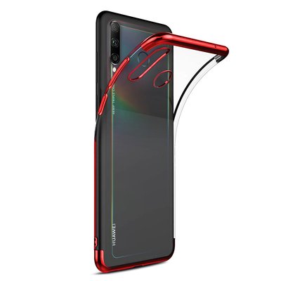 Microsonic Huawei P40 Lite E Kılıf Skyfall Transparent Clear Kırmızı