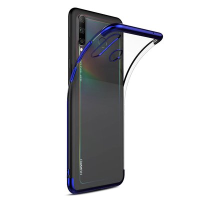 Microsonic Huawei P40 Lite E Kılıf Skyfall Transparent Clear Mavi