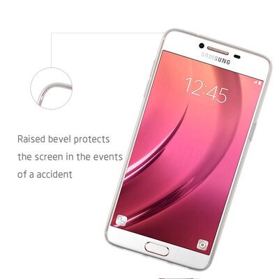 Microsonic Samsung Galaxy C5 Kılıf Transparent Soft Mavi