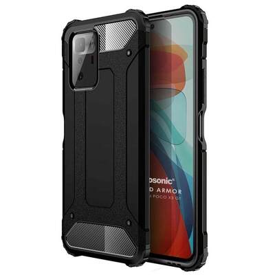 Microsonic Xiaomi Poco X3 GT Kılıf Rugged Armor Siyah