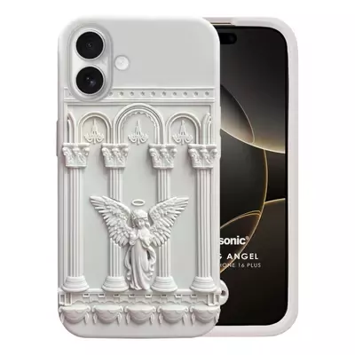 Microsonic Apple iPhone 16 Kılıf Praying Angel Bej