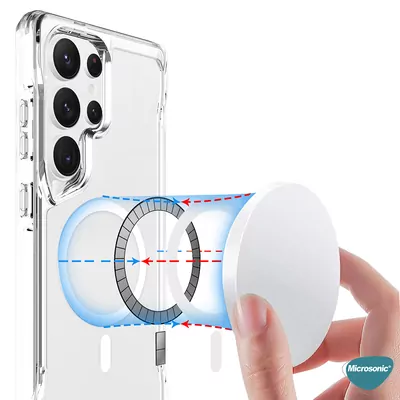 Microsonic Samsung Galaxy S25 Ultra Kılıf MagSafe Trex Bumper Şeffaf