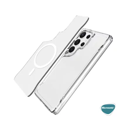 Microsonic Samsung Galaxy S25 Ultra Kılıf MagSafe Trex Bumper Şeffaf
