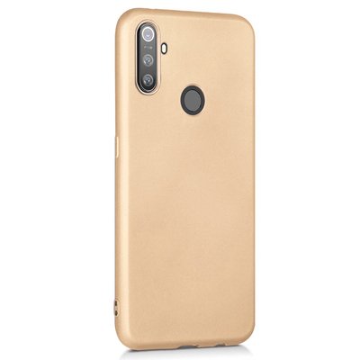 Microsonic Realme C3 Kılıf Matte Silicone Gold