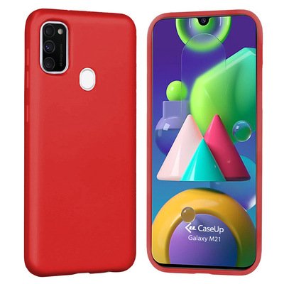 CaseUp Samsung Galaxy M21 Kılıf Matte Surface Kırmızı