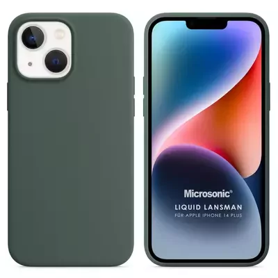 Microsonic Apple iPhone 14 Plus Kılıf Liquid Lansman Silikon Yeşil