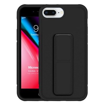 Microsonic Apple iPhone 8 Plus Kılıf Hand Strap Siyah