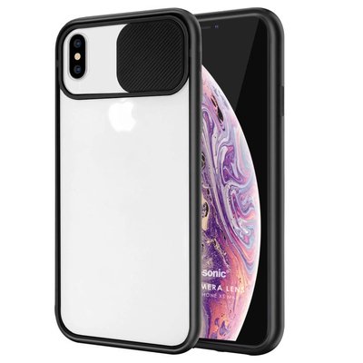 Microsonic Apple iPhone XS Max Kılıf Slide Camera Lens Protection Siyah