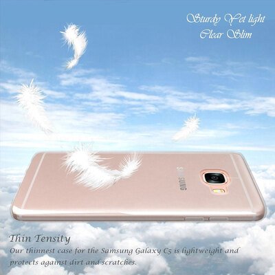 Microsonic Samsung Galaxy C5 Kılıf Transparent Soft Pembe