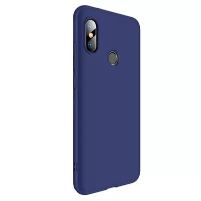 Microsonic Xiaomi Mi A2 Lite Kılıf Double Dip 360 Protective Lacivert