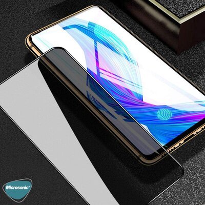 Microsonic Oppo Reno 2Z Invisible Privacy Kavisli Ekran Koruyucu Siyah