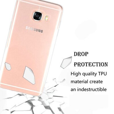 Microsonic Samsung Galaxy C5 Kılıf Transparent Soft Gri