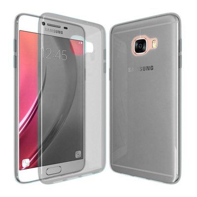 Microsonic Samsung Galaxy C5 Kılıf Transparent Soft Gri