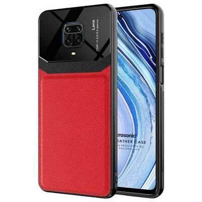 Microsonic Xiaomi Redmi Note 9 Pro Kılıf Uniq Leather Kırmızı